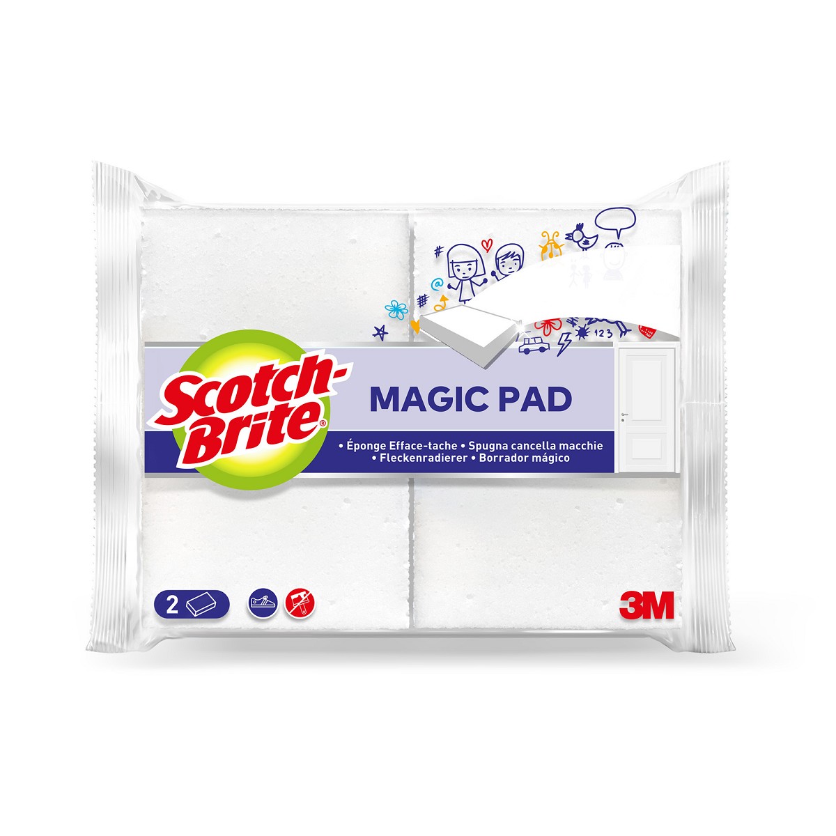 3M SCOTCH-BRITE MAGIC PAD Gomma Cancella Macchie